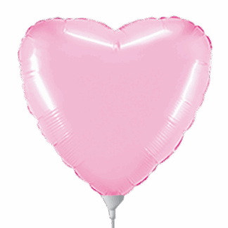 Mini Pastel Pink Heart Shape Air-Filled Balloon – 9″ Foil