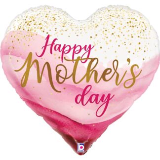 Mother's Day Pretty Pink Heart Balloon - 23" Foil