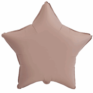 Matte Vintage Rose Star Balloon -18" Foil