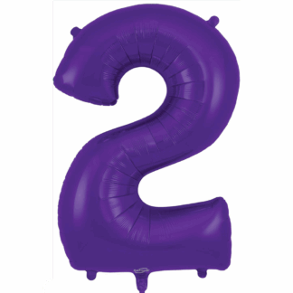 Purple Number 2 Balloon - 34" Foil