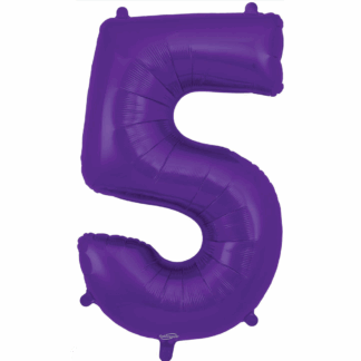 Purple Number 5 Balloon - 34" Foil