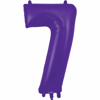 Purple Number 7 Balloon - 34" Foil