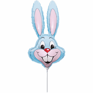 Mini Pastel Blue Rabbit Shape Air-Filled Balloon – 16" Foil
