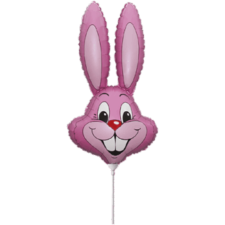 Mini Pink Rabbit Shape Air-Filled Balloon – 16" Foil