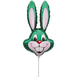 Mini Green Rabbit Shape Air-Filled Balloon – 16" Foil