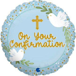 Blue On Your Confirmation Balloon - 18" Foil (Unpackaged)