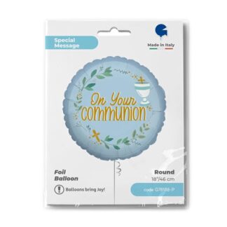 Blue On Your Communion Balloon - 18" Foil