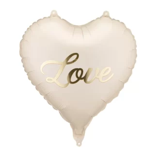 Love Beige Heart Balloon - 18" Foil