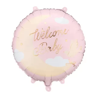 Welcome Baby Pink Balloon - 18" Foil