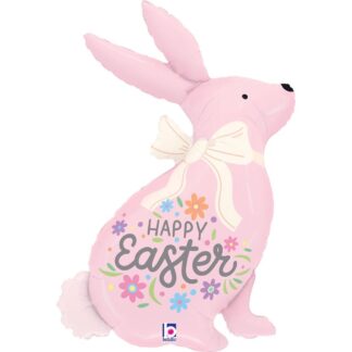 Easter Pastel Pink Bunny Balloon - 32" Foil