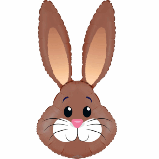 Brown Metallic Cute Rabbit Balloon - 35" Foil (Unpackaged)