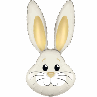 Ivory Gold Metallic Cute Rabbit Balloon - 35" Foil (Unpackaged)