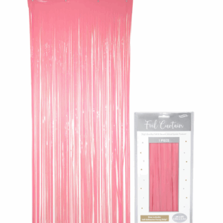 Pastel Pink Foil Door Curtain - (0.90m x 2.40m)